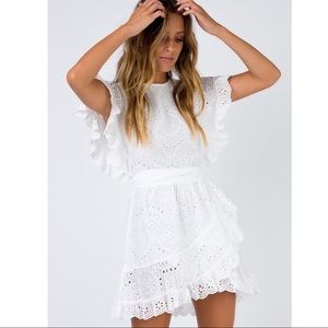 Princess Polly Dandelion Eyelet Mini Dress (NWOT)